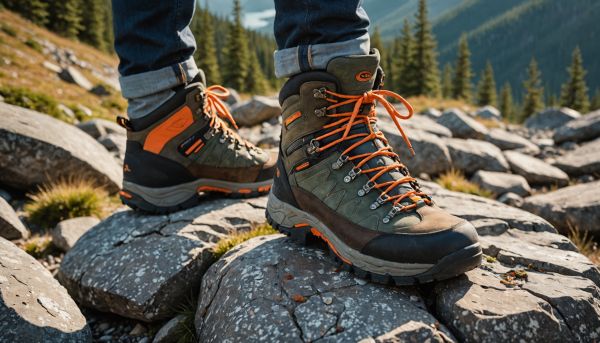 Chaussures marche sentier caillouteux confort
